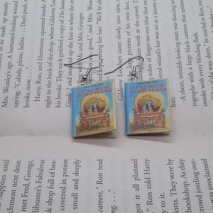 Little House on the Prairie Book Earrings Book Jewelry Handmade Book Earrings Mini Book Jewelry Handmade Mini Book Earrings image 1