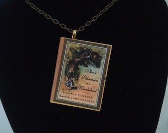 Alice in Wonderland Book Pendant/Ornament - Alice in Wonderland Jewelry - Literary Jewelry - Alice in Wonderland Jewelry - Book Lover Gift