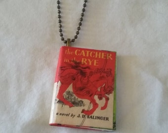 The Catcher in the Rye Pendant/Ornament, J.D. Salinger - The Catcher in the Rye Necklace - Literary Jewelry -Classic Novel - Book Lover Gift