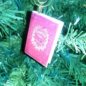 Mini-Book Ornament Christmas Ornament, Mini-Book Christmas Ornament Mini Book Christmas Ornament Christmas Carol-Ornament image 7