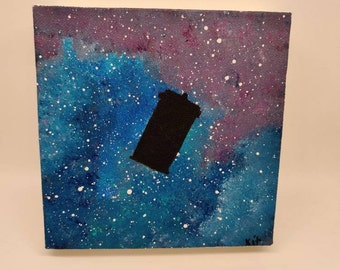 SALE *** Hand-Painted Nerd Art - Painting on Canvas - Sci-Fi and Fantasy Artwork - Galaxy - Outer-space Artwork - Spaceship Art