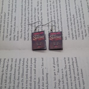 Pet Sematary Mini Book Earrings -  Pet Sematary Jewelry - Stephen King Book Earrings - Pet Sematary Book Earrings-Stephen King Book Jewelry