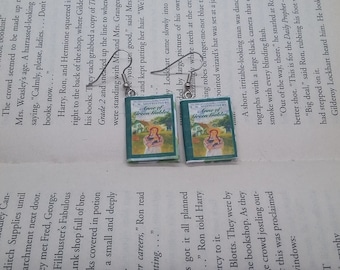 Anne of Green Gables Earrings - Handmade Book Jewelry - Handmade Book Earrings - Mini Book Jewelry - Anne Shirley Mini Book Earrings