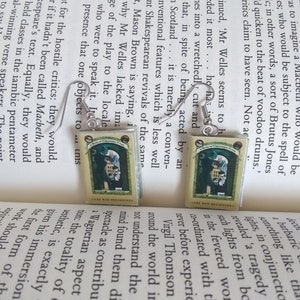A Series of Unfortunate Events Book Earrings /  Book Earrings /  Lemony Snicket /  Book Jewelry / Handmade Book Earrings / Gift for Her