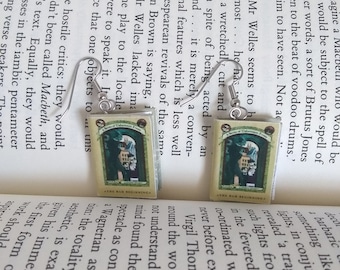 A Series of Unfortunate Events Book Earrings /  Book Earrings /  Lemony Snicket /  Book Jewelry / Handmade Book Earrings / Gift for Her