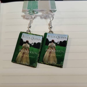 Bridgerton Book Earrings /  The Duke and I Book Earrings /  Earrings /  Book Jewelry /Jewelry / Handmade Book Earrings / Gift for Her