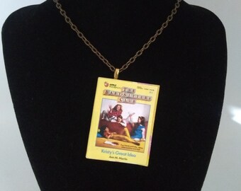 Babysitter's Club Book Pendant/Ornament  - Handmade Book Jewelry - Handmade Book Necklace - Mini Book Jewelry - Handmade Mini Book Ornament
