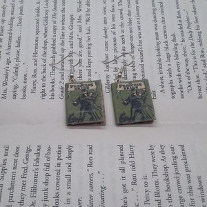 Princess Bride Earrings - Book Jewelry - Handmade Princess Bride Book Earrings - Mini Book Jewelry - William Goldman Mini Book Earrings
