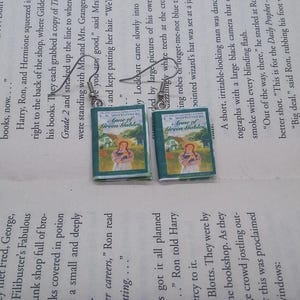 Anne of Green Gables Earrings - Handmade Book Jewelry - Handmade Book Earrings - Mini Book Jewelry - Anne Shirley Mini Book Earrings