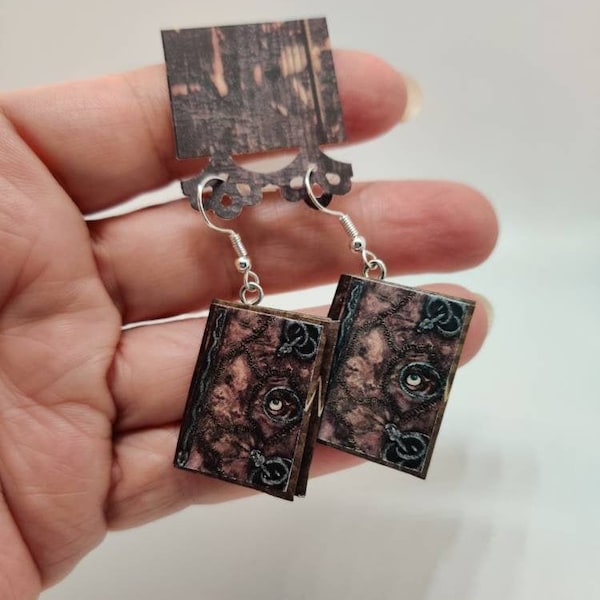 Hocus Pocus Book Earrings - Handmade Book Jewelry