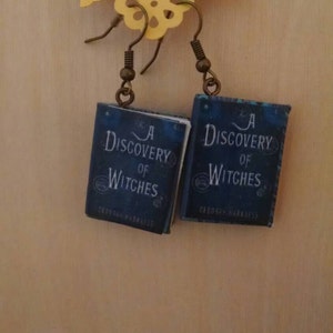 A Discovery of Witches Earrings / Gift for Her / Book Lover Gift / Book Jewelry / Book Earrings / Librarian Gift / Teacher Gift / Mini Book image 2