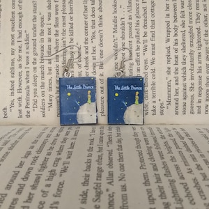 The Little Prince Book Earrings /  Le Petit Prince Book Earrings / Book Jewelry /Jewelry / Handmade Book Earrings / Gift for Her