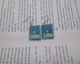 Wuthering Heights Book Earrings - Handmade Emily Bronte Book Jewelry - Handmade Book Earrings - Mini Book Jewelry - Mini Book Earrings