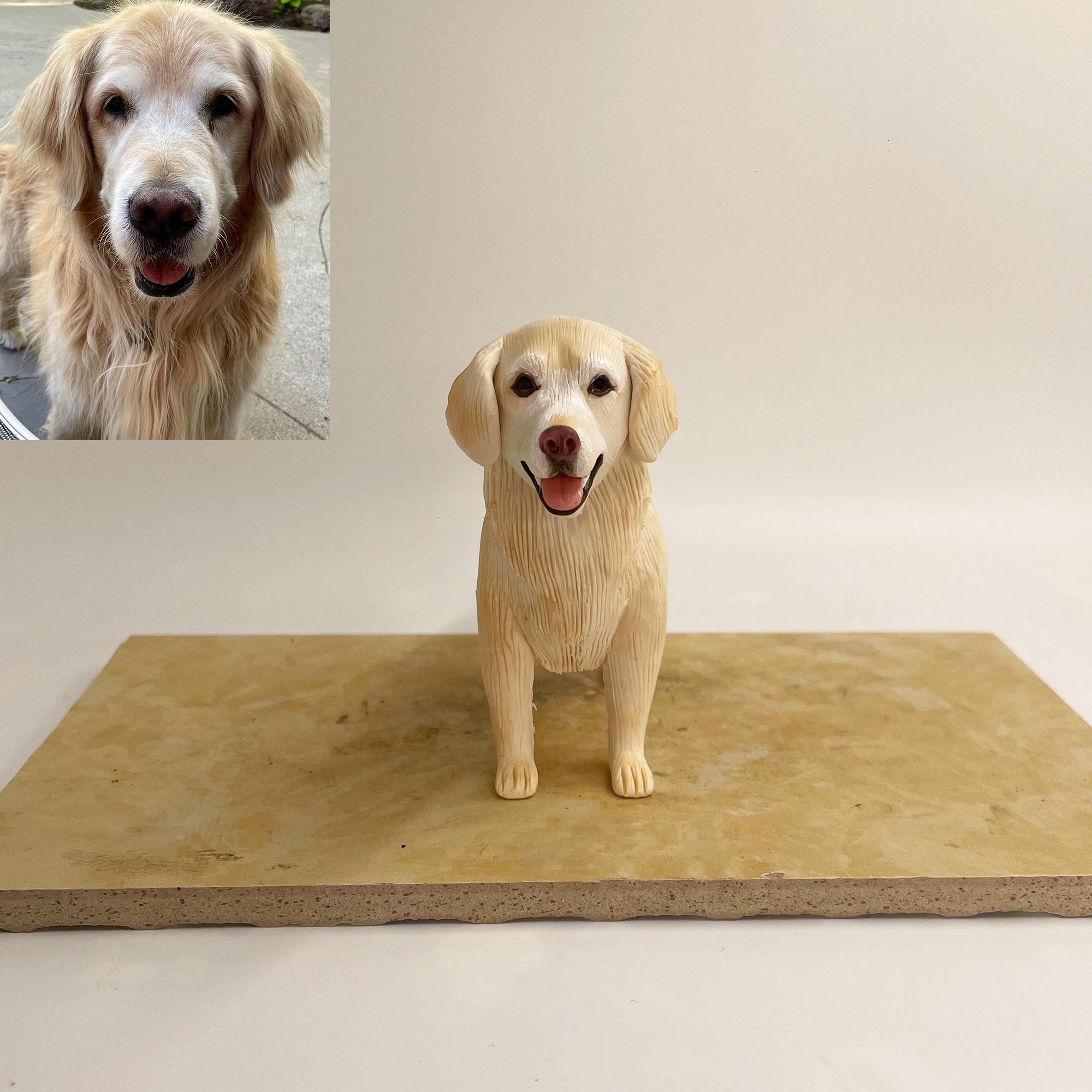 Buste Miniature Golden Retriever – Art Dog, édition Limitée, Résine/bronze, Pologne