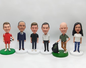 Customized unforgettable Christmas gifts,  clay bobblehead figures, create a gift that truly reflects the personality of your loved one!