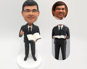 Personalized custom lawyer bobblehead, custom speaker figurine, personalized bobblehead Christmas gift for teacher, custom gift for boss