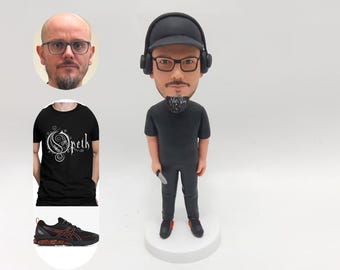 Personalized custom bobbleheads, custom boyfriend bobbleheads, unique gifts for him, birthday bobbleheads for boyfriend, father, best friend