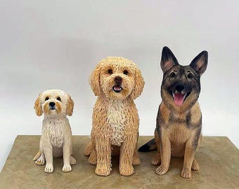 Adorno para tarta de mascota de arcilla polimérica hecho a mano: Escultura personalizada de perro para boda