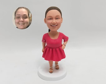 Custom bobbleheads for women, your own personalized moveable figures, anniversary gift for wife, personalized birthday figurine gift for mom