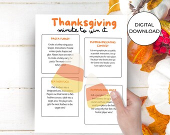Minute de l'Action de grâces pour gagner des jeux pour enfants | Jeu de Thanksgiving pour enfants