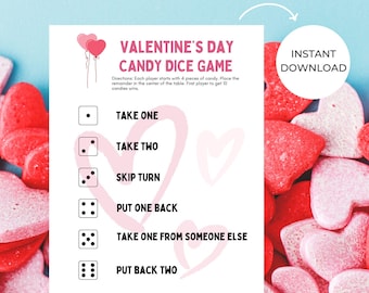 Valentine's Day Candy Dice Game for Kids | Perfect for Parties!