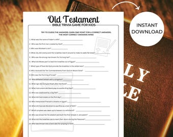 Jeu-questionnaire sur la Bible de l'Ancien Testament pour enfants - Activité à imprimer amusante et éducative !