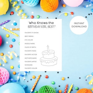 Who Knows the Birthday Girl Best? Fun Birthday Party Game | Slumber Party Game | Tween Birthday Game