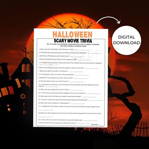Scary Movie Trivia Game for Halloween
