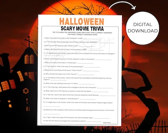 Scary Movie Trivia Game for Halloween