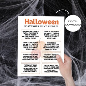 Halloween Scavenger Hunt Riddles for Kids - Etsy