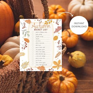 Autumn Bucket List Printable for Kids – Fun Fall Activities Checklist