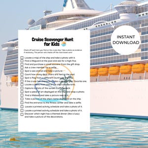 Fun Cruise Ship Scavenger Hunt for Kids | Kids Cruise Activity | Photo Scavenger Hunt