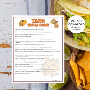 Taco Trivia Game | Fun for Cinco de Mayo, Taco Birthdays, Quinceañera Parties & Taco Tuesdays