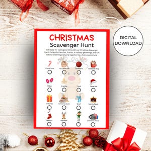 Christmas Scavenger Hunt Printable for Kids