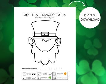 Roll a Leprechaun Dice Game for Kids | St. Patrick's Day Activity | Printable and Downloadable!