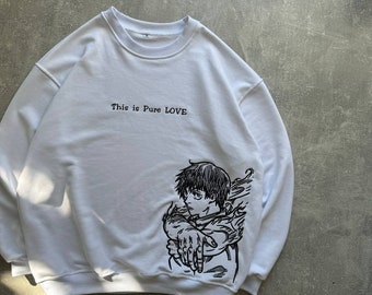 Oversize Sweatshirt With Embroidery - Etsy
