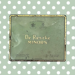 Vintage &#39;De Reszke Minors&#39; Cigarette Tin | Antique Tobacco Collectible with Royal Appointment