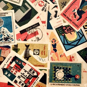 Mental Bloc - Colagem de cartões postais efêmeros de Linwood da era soviética | Arte russa vintage emoldurada para decoração eclética