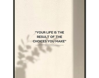 Motivational Wall Art, Inspirational Quote for Home & Office