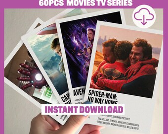 60-delige digitale superheldenfilmset direct downloaden pakket esthetische miniposters | Creëer je eigen printpakket Superheldenfilmliefhebbers