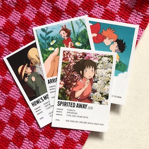 10 PCS Set of Japanese Animation Movies Print Aesthetic Mini Posters Pack | Anime Movie Print Pack Minimalist Poster Pack
