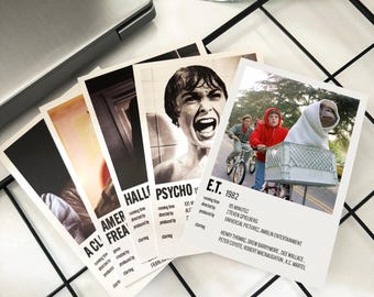 120 PCS Set of Horror Thriller Movies Aesthetic Prints Personalized Mini Posters Pack | Create Your Own Print Pack Minimalist Poster Pack