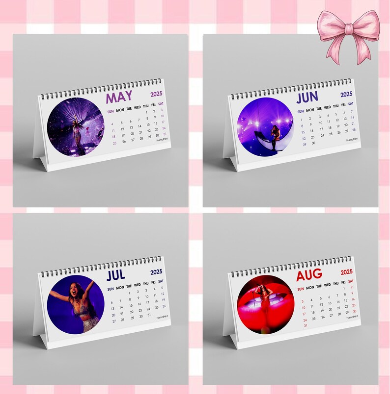 Olivia Rodrigo GUTS Tour 2025 Desk Calendar Sour Guts Merch Desk