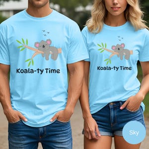 Koala T Shirt, Koala-ty Time Unisex Shirt, Funny Koala T Shirt, Aussie Humour Shirt, Animal Lover Gift Shirt, Travel Gift Shirt