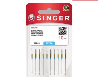 SINGER 10-Pack Stretch 2045 Sewing Machine Needles, Size 90/14