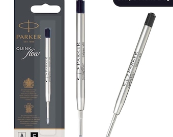 Parker Quinkflow Ballpoint Pen Ink Refill, Medium Tip, Black - Pen Refill Black Ink Parker Refill, Medium Point Parker Refill
