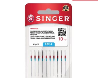 Singer 10-Pack Universal 2020 Sewing Machine Needles, Size 90/14