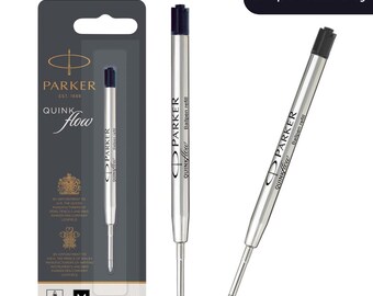 Parker Quinkflow Ballpoint Pen Ink Refill, Medium Tip, Black - Pen Refill Black Ink Parker Refill, Medium Point Parker Refill