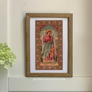 Guardian Angels Print | PRINTABLE Vintage Catholic Art Printable | Digital Download | Catholic Art and Wall Decor | Catholic Gift | 4x6, 5x7