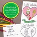 Printable Saint Valentine Card for Kids Kid Valentine's Day Card ...